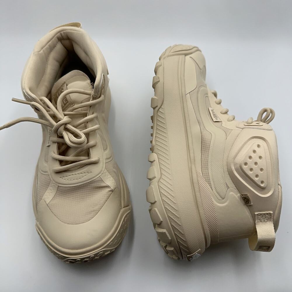 Mens Size 6.5 Vans Sneakers MTE Crosspath Mid Lace Up cream 721356 women 8 - Picture 2 of 5